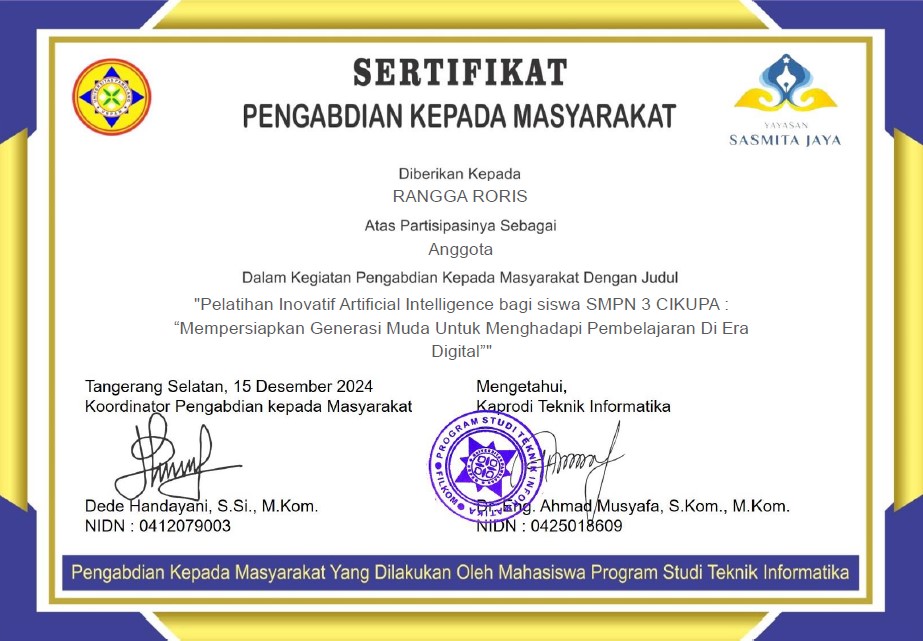 Pengabdian Kepada Masyarakat